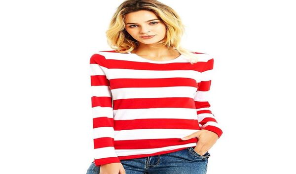 women039s tshirt red white striped t shirt for women round neck long sleeve tees colorful stripes summer casual autumn5624925
women039s tshirt red white striped t shirt for women round neck long sleeve tees colorful stripes summer casual autumn5624925