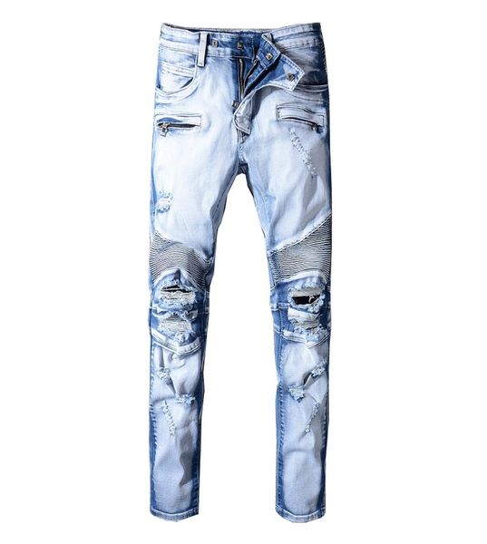 designer men jeans ripped stretch fashion slim fit washed motocycle denim pant biker hip hop trousers1799377, Blue
designer men jeans ripped stretch fashion slim fit washed motocycle denim pant biker hip hop trousers1799377, Blue