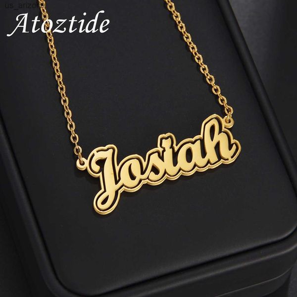 atoztide fashion customized name necklaces stainless steel personalized for women letter with line choker jewelry gift l230620, Silver
atoztide fashion customized name necklaces stainless steel personalized for women letter with line choker jewelry gift l230620, Silver