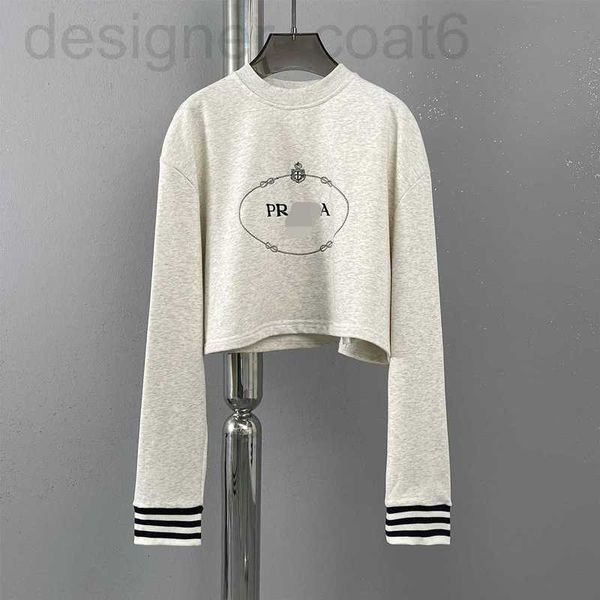 women's hoodies & sweatshirts designer p family 23ss early autumn letter embroidered round neck cotton sweater casual loose short long, Black
women's hoodies & sweatshirts designer p family 23ss early autumn letter embroidered round neck cotton sweater casual loose short long, Black