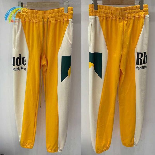 2023 new moonlight sunset print rhude sweatpants men women jogger cotton yellow patchwork rhude trousers pants inside tags, Black
2023 new moonlight sunset print rhude sweatpants men women jogger cotton yellow patchwork rhude trousers pants inside tags, Black