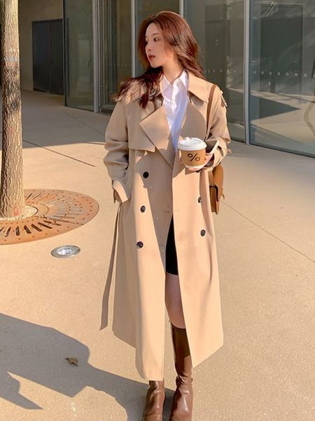 women's trench coats trench coat for women autumn winter fashion solid double-breasted lapel jackets windbreaker long coat women cloth, Tan;black
women's trench coats trench coat for women autumn winter fashion solid double-breasted lapel jackets windbreaker long coat women cloth, Tan;black