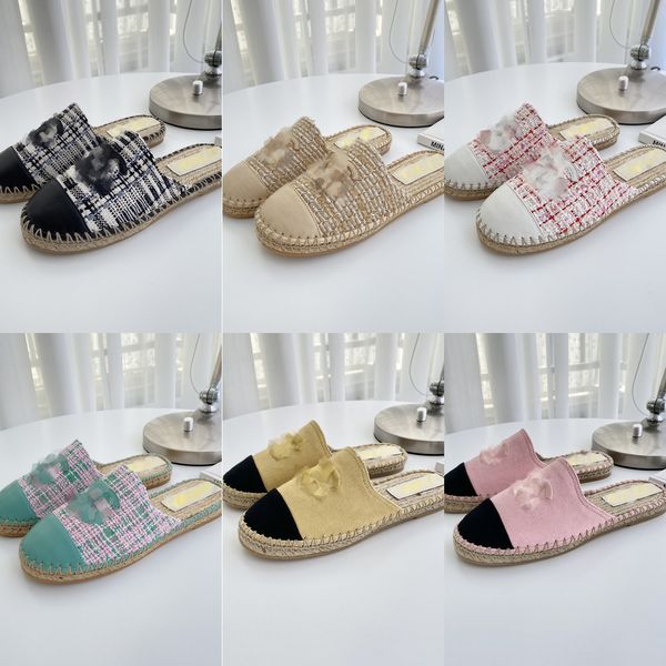 luxury slippers women's slides espadrille designer ccity flat sandals fashion slipper hemp rope raffia straw woven shoes casual tweed s, Black
luxury slippers women's slides espadrille designer ccity flat sandals fashion slipper hemp rope raffia straw woven shoes casual tweed s, Black
