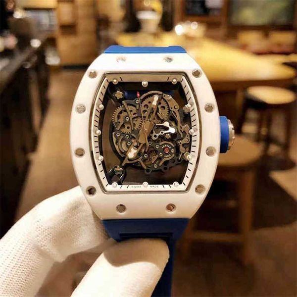 business leisure richa watch rm055 automatic mechanical mill white ceramic blue tape men's watch
business leisure richa watch rm055 automatic mechanical mill white ceramic blue tape men's watch