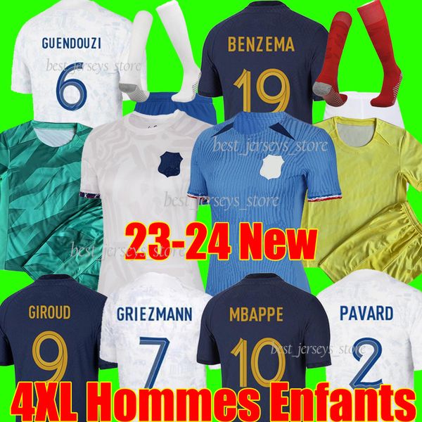 4xl 23/24 benzema soccer jerseys 2023 mbappe griezmann giroud tchouameni embele guendouzi maillot de foot maillots men kids kit football shi, Black;yellow
4xl 23/24 benzema soccer jerseys 2023 mbappe griezmann giroud tchouameni embele guendouzi maillot de foot maillots men kids kit football shi, Black;yellow