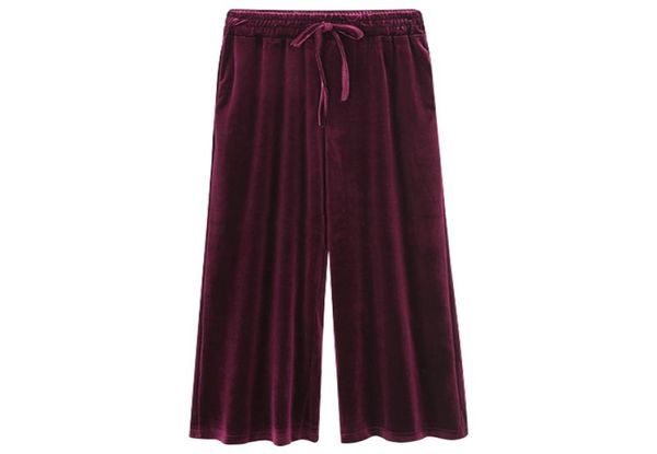women pants autumn winter thick velvet pants elastic waist trousers casual wide leg plus size black loose trousers m6xl8030945, Black;white
women pants autumn winter thick velvet pants elastic waist trousers casual wide leg plus size black loose trousers m6xl8030945, Black;white