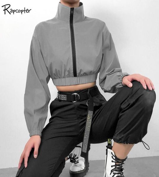 rapcopter reflective high street zipper womens jacket turndown collar autumn long sleeve harajuku woven ladies casual jackets2500499, Black;brown
rapcopter reflective high street zipper womens jacket turndown collar autumn long sleeve harajuku woven ladies casual jackets2500499, Black;brown