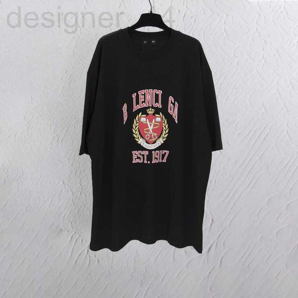 women's t-shirt designer high version 2023 summer new luxury fashion b home wheat ear crown scissors burst print men's and short s, White
women's t-shirt designer high version 2023 summer new luxury fashion b home wheat ear crown scissors burst print men's and short s, White