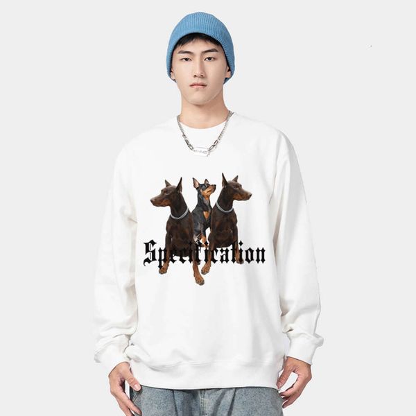 american trendy doberman sweater men's 360g round neck loose oversize couple high street hip hop coat, Black
american trendy doberman sweater men's 360g round neck loose oversize couple high street hip hop coat, Black