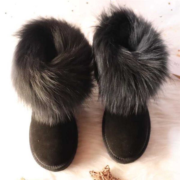 boots 2022 new natural big fox fur genuine leather women snow boots warm shoes winter boots slip-on ankle boots female raccoon fur, Black
boots 2022 new natural big fox fur genuine leather women snow boots warm shoes winter boots slip-on ankle boots female raccoon fur, Black