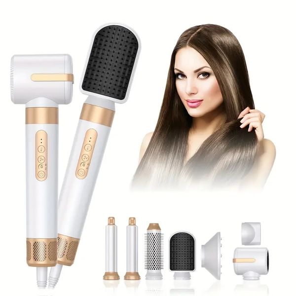 7-in-1 hair dryer brush with 110,000 rpm high speed, brushless technology, negative ionic blow dryer, and automatic curling wand - professio, Black
7-in-1 hair dryer brush with 110,000 rpm high speed, brushless technology, negative ionic blow dryer, and automatic curling wand - professio, Black