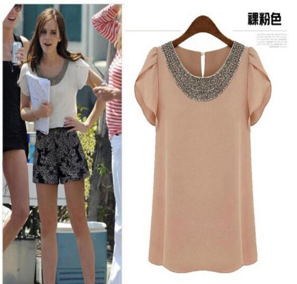 eu new fashion women loose big size chiffon casual vintage blousesbeading oneckpullover summer6347903, White
eu new fashion women loose big size chiffon casual vintage blousesbeading oneckpullover summer6347903, White