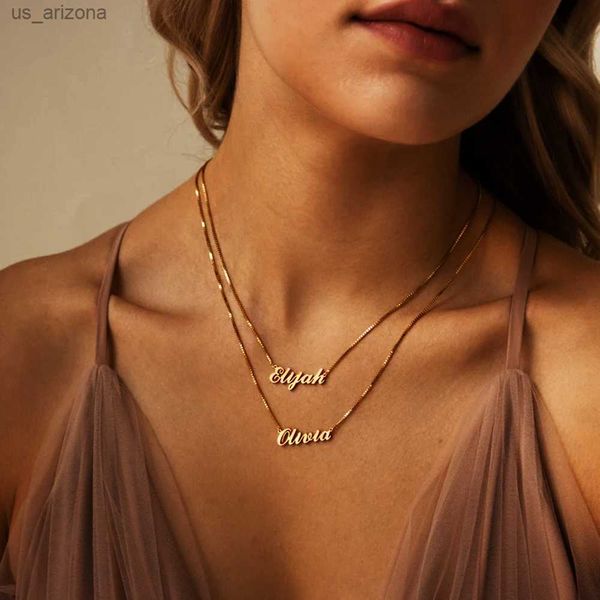custom couple name double layer box chain choker personalized nameplate pandent necklace women mens stainless steel jewelry gift l230620, Silver
custom couple name double layer box chain choker personalized nameplate pandent necklace women mens stainless steel jewelry gift l230620, Silver