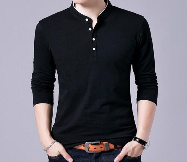 men spring autumn cotton t shirts mens solid color mandarin collar long sleeve tee3295719, White;black
men spring autumn cotton t shirts mens solid color mandarin collar long sleeve tee3295719, White;black
