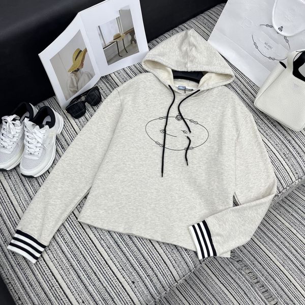 designer hoodie early autumn letter embroidered hoodie women's college style versatile loose fit slimming long sleeve women designer cl, Black
designer hoodie early autumn letter embroidered hoodie women's college style versatile loose fit slimming long sleeve women designer cl, Black
