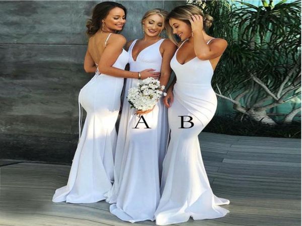 white mermaid bridesmaid dresses v neck spaghetti straps satin backless long bridesmaid gowns wedding guest dresses2772840, White;pink
white mermaid bridesmaid dresses v neck spaghetti straps satin backless long bridesmaid gowns wedding guest dresses2772840, White;pink