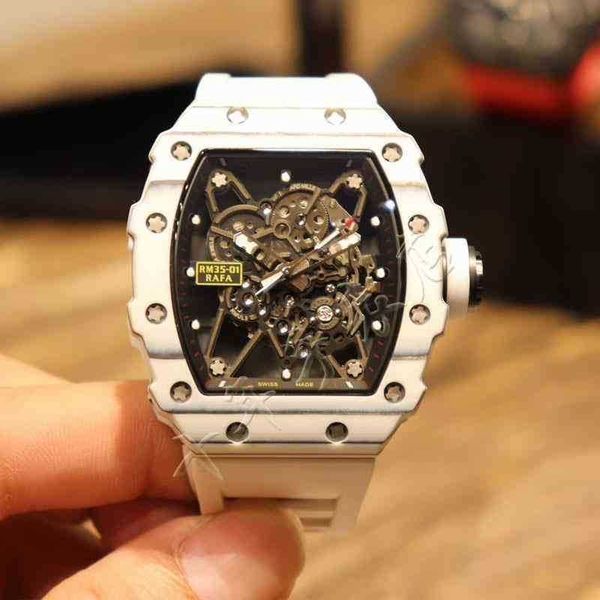 luxury mens mechanics watches richa wristwatch wine barrel watch mill r rm35-01 series 2824 automatic machinery white carbon fiber tape male
luxury mens mechanics watches richa wristwatch wine barrel watch mill r rm35-01 series 2824 automatic machinery white carbon fiber tape male