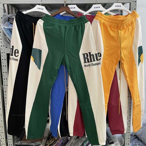 good quality 2022fw rhude fashion sweatpants men 1 1 patchwork women trousers drawstring moonlight sunset pants mens clothing, Black
good quality 2022fw rhude fashion sweatpants men 1 1 patchwork women trousers drawstring moonlight sunset pants mens clothing, Black