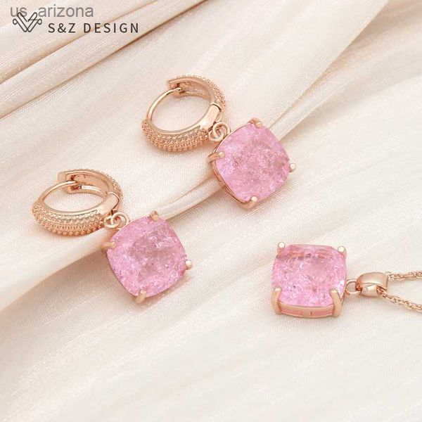 s z design new fashion colorful square crystal drop earrings jewelry sets for women wedding temperament pendant necklace gift l230620, Silver
s z design new fashion colorful square crystal drop earrings jewelry sets for women wedding temperament pendant necklace gift l230620, Silver