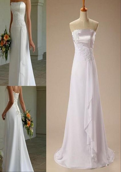 white elegant aline strapless chiffon wedding dresses 2017 appliques beaded lace up plus size wedding party bridal gowns b5470752
white elegant aline strapless chiffon wedding dresses 2017 appliques beaded lace up plus size wedding party bridal gowns b5470752
