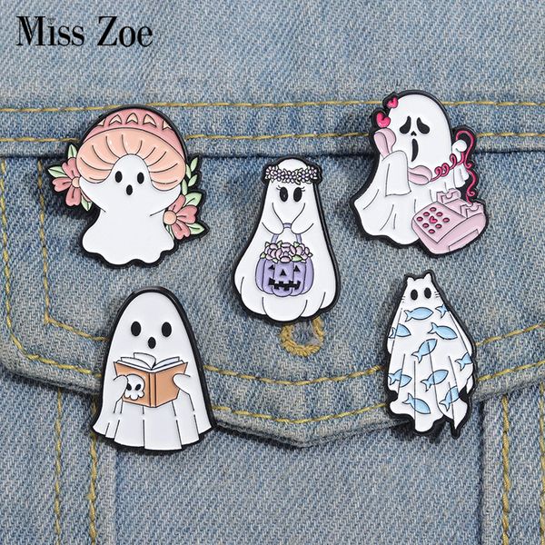 cute ghost enamel pins custom halloween spooky ghost brooches lapel badges cartoon funny jewelry gift for kids friends, Gray
cute ghost enamel pins custom halloween spooky ghost brooches lapel badges cartoon funny jewelry gift for kids friends, Gray