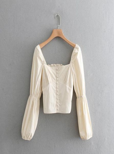 court style square collar casual short blouse shirt women retro puff sleeve elastic chic chemise blusas ls32736477366, White
court style square collar casual short blouse shirt women retro puff sleeve elastic chic chemise blusas ls32736477366, White