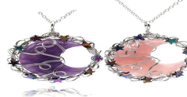 beaded necklaces pendant star moon bronze tree of life crescent shape pink amethysts stone crystal wire wrap handmade for drop del1171374, Silver
beaded necklaces pendant star moon bronze tree of life crescent shape pink amethysts stone crystal wire wrap handmade for drop del1171374, Silver