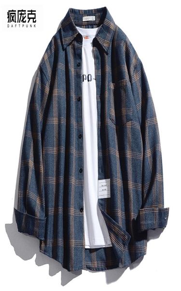 loose korean plaid men shirt button solid blue casual shirt men long sleeve camisa xadrez retro mens clothing spring new mm60ncs4733333, White;black
loose korean plaid men shirt button solid blue casual shirt men long sleeve camisa xadrez retro mens clothing spring new mm60ncs4733333, White;black