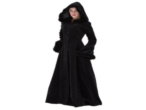 women039s wool blends women autumn winter vintage coat steampunk floor length hooded medieval warm fur trim maxi gothic witch3880185, Black
women039s wool blends women autumn winter vintage coat steampunk floor length hooded medieval warm fur trim maxi gothic witch3880185, Black