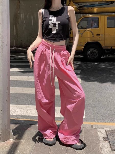 women's pants s deeptown y2k pink parachute pant oversized korean style hip hop track trousers quick dry drawstring wide leg sweatpants, Black;white
women's pants s deeptown y2k pink parachute pant oversized korean style hip hop track trousers quick dry drawstring wide leg sweatpants, Black;white