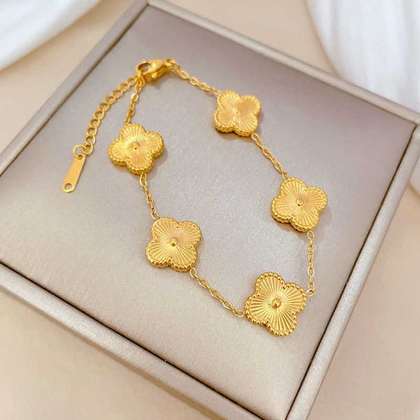 van clover bracelet high-grade exquisite four-leaf clover five-flower bracelet female gold net red jewelry luxury gift for girlfriend gift, Golden;silver
van clover bracelet high-grade exquisite four-leaf clover five-flower bracelet female gold net red jewelry luxury gift for girlfriend gift, Golden;silver