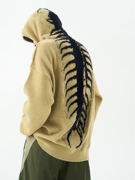 men's sweaters slouchy hooded sweaters for men in winter american knitwear sweater centipede graphic high street lovers y2k trend 23080, White;black
men's sweaters slouchy hooded sweaters for men in winter american knitwear sweater centipede graphic high street lovers y2k trend 23080, White;black