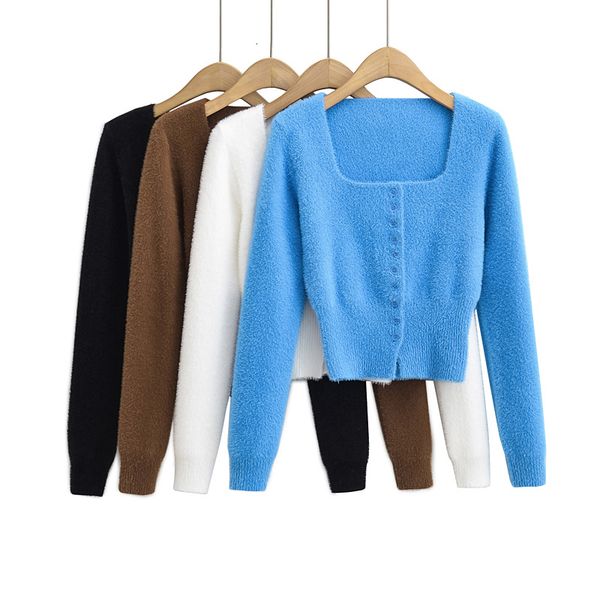 womens knits tees crop cardigan women winter fall outfits long sleeve sweater knit fuzzy kawaii clothes white square neck brown 230808
womens knits tees crop cardigan women winter fall outfits long sleeve sweater knit fuzzy kawaii clothes white square neck brown 230808
