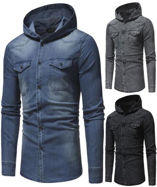 men039s casual shirts spring wash denim shirt men long sleeve fashion hooded jeans slim fit5603374, White;black
men039s casual shirts spring wash denim shirt men long sleeve fashion hooded jeans slim fit5603374, White;black