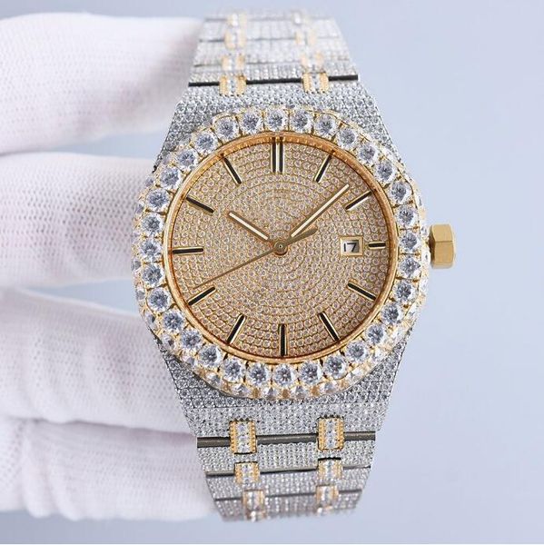 handmade diamonds watch mens automatic mechanical watch 42mm with diamond-studded steel 904l sapphire women wristwatch montre de luxe-02, Slivery;brown
handmade diamonds watch mens automatic mechanical watch 42mm with diamond-studded steel 904l sapphire women wristwatch montre de luxe-02, Slivery;brown