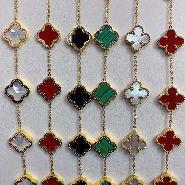clover bracelet bangle jewelry high-quality new four-leaf grass bracelet titanium steel color-resistant double-sided five-flower bracelet va, Black
clover bracelet bangle jewelry high-quality new four-leaf grass bracelet titanium steel color-resistant double-sided five-flower bracelet va, Black