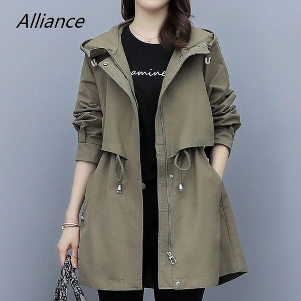 women's trench coats spring and autumn 2023 midlength coat hooded zipper tiein jackets british style loose coat's clothing 230808, Tan;black
women's trench coats spring and autumn 2023 midlength coat hooded zipper tiein jackets british style loose coat's clothing 230808, Tan;black