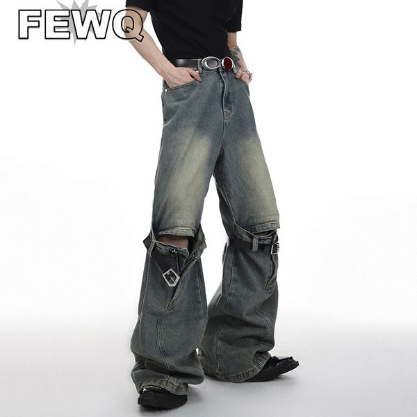mens jeans fewq vintage men spliced micro flared american style high street wide leg straight denim pant personality 9a8932n 230809, Blue
mens jeans fewq vintage men spliced micro flared american style high street wide leg straight denim pant personality 9a8932n 230809, Blue