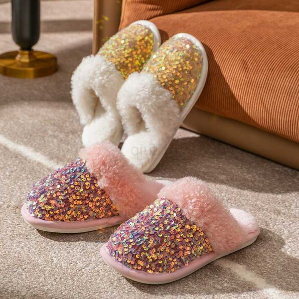 slippers bling sequins home fur slippers women winter keep warm plush flat cotton shoes woman indoor bedroom soft sole fluffy slippers, Black
slippers bling sequins home fur slippers women winter keep warm plush flat cotton shoes woman indoor bedroom soft sole fluffy slippers, Black