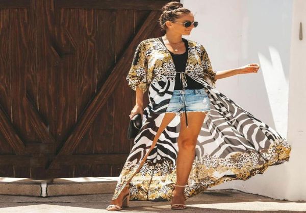 women039s swimwear 2022 bikini coverups bohemian printed long kimono cardigan plus size chiffon tunic women beach wear swim su9804924, White;black
women039s swimwear 2022 bikini coverups bohemian printed long kimono cardigan plus size chiffon tunic women beach wear swim su9804924, White;black