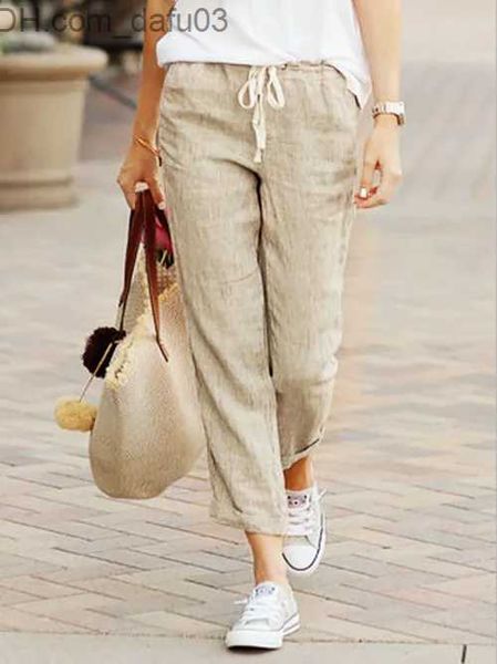women's pants capris 2023 summer cotton linen women's pants black brushed elastic waist casual pants loose fashion elegant women&#, Black;white
women's pants capris 2023 summer cotton linen women's pants black brushed elastic waist casual pants loose fashion elegant women&#, Black;white