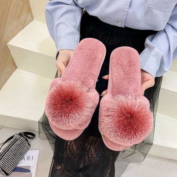 slippers women fluffy slippers 2021 women's fur ball flip flops non-slip indoor plush flat floor slippers open toe casual cotton slippe, Black
slippers women fluffy slippers 2021 women's fur ball flip flops non-slip indoor plush flat floor slippers open toe casual cotton slippe, Black