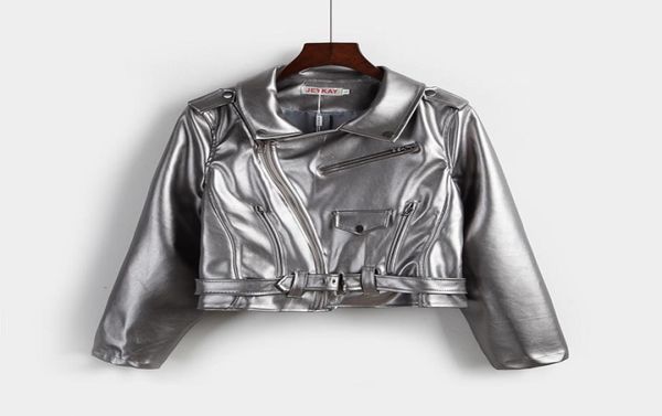 women punk cool style jacket short pu leather coat turndown collar silver more pockets and more zipper jacket outwear2266114, Black;brown
women punk cool style jacket short pu leather coat turndown collar silver more pockets and more zipper jacket outwear2266114, Black;brown