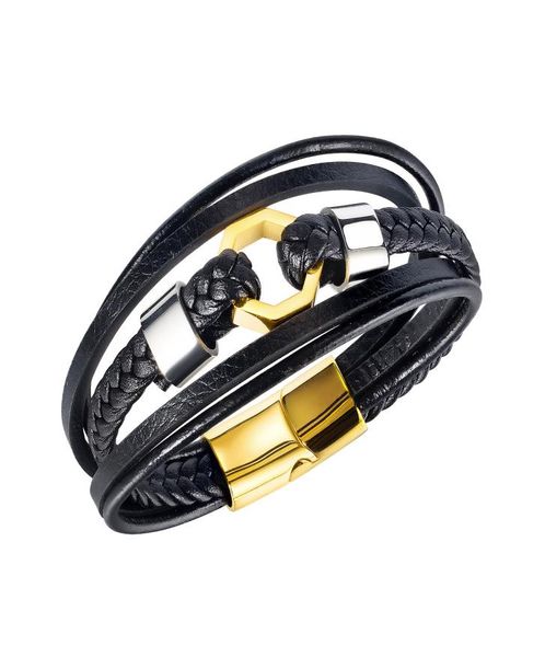 genuine braided leather bracelet for men stainless steel magnet clasp charm woven bangle trendy male wristband jewelry hippop man6930344, Golden;silver
genuine braided leather bracelet for men stainless steel magnet clasp charm woven bangle trendy male wristband jewelry hippop man6930344, Golden;silver