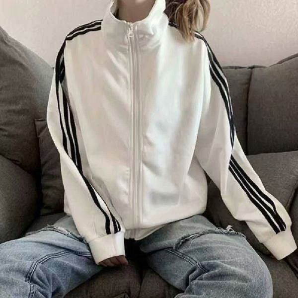 womens hoodies sweatshirts y2k niche design sense thin style striped sleeve zipper autumn loose versatile hoody ladies pocket 230808, Black
womens hoodies sweatshirts y2k niche design sense thin style striped sleeve zipper autumn loose versatile hoody ladies pocket 230808, Black