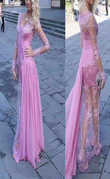 2018 illusion lace sheath prom dresses with vneck long sleeves floor length ruching side sash chiffon evening dresses8505109, Black
2018 illusion lace sheath prom dresses with vneck long sleeves floor length ruching side sash chiffon evening dresses8505109, Black