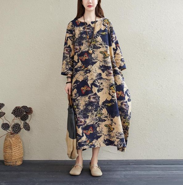 spring summer vintage printed dresses women cotton linen loose oneck collar calflength chinese style clothes casual6264101, Black;gray
spring summer vintage printed dresses women cotton linen loose oneck collar calflength chinese style clothes casual6264101, Black;gray