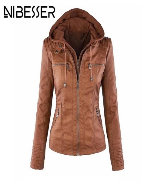 whole nibesser faux leather jacket women autumn winter 2017 long sleeve hooded pu jacket coats motorcycle overcoats plus size1511677, Black;brown
whole nibesser faux leather jacket women autumn winter 2017 long sleeve hooded pu jacket coats motorcycle overcoats plus size1511677, Black;brown