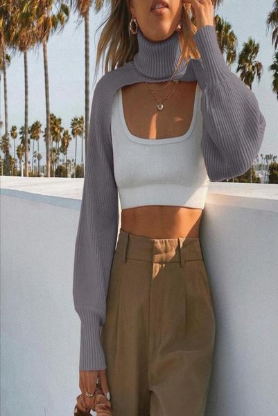 2021 trendy sweater women039s highnecked mini short pullover women lantern sleeve fashion casual womens pure 7 colors7000583, White;black
2021 trendy sweater women039s highnecked mini short pullover women lantern sleeve fashion casual womens pure 7 colors7000583, White;black