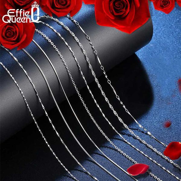 effie queen trendy real 925 silver basic chain necklace 40cm 45cm 50cm 55cm 60cm long neck chain man womans chain jewelry sc07 l230620
effie queen trendy real 925 silver basic chain necklace 40cm 45cm 50cm 55cm 60cm long neck chain man womans chain jewelry sc07 l230620